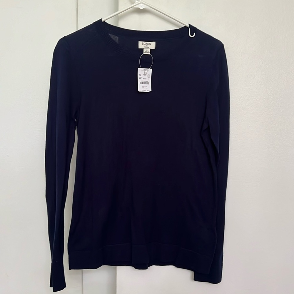 NWT J crew Teddie sweater / Navy Blue Size S